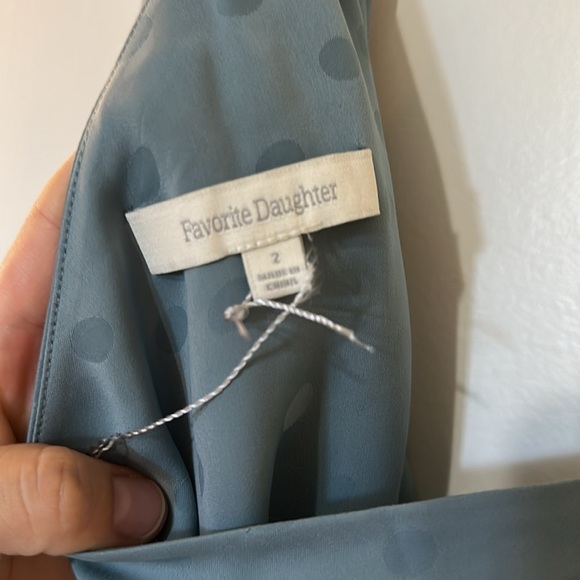 FAVORITE DAUGHTER The Singles Table One Shoulder Column Gown Slate Blue - Picture 11 of 13